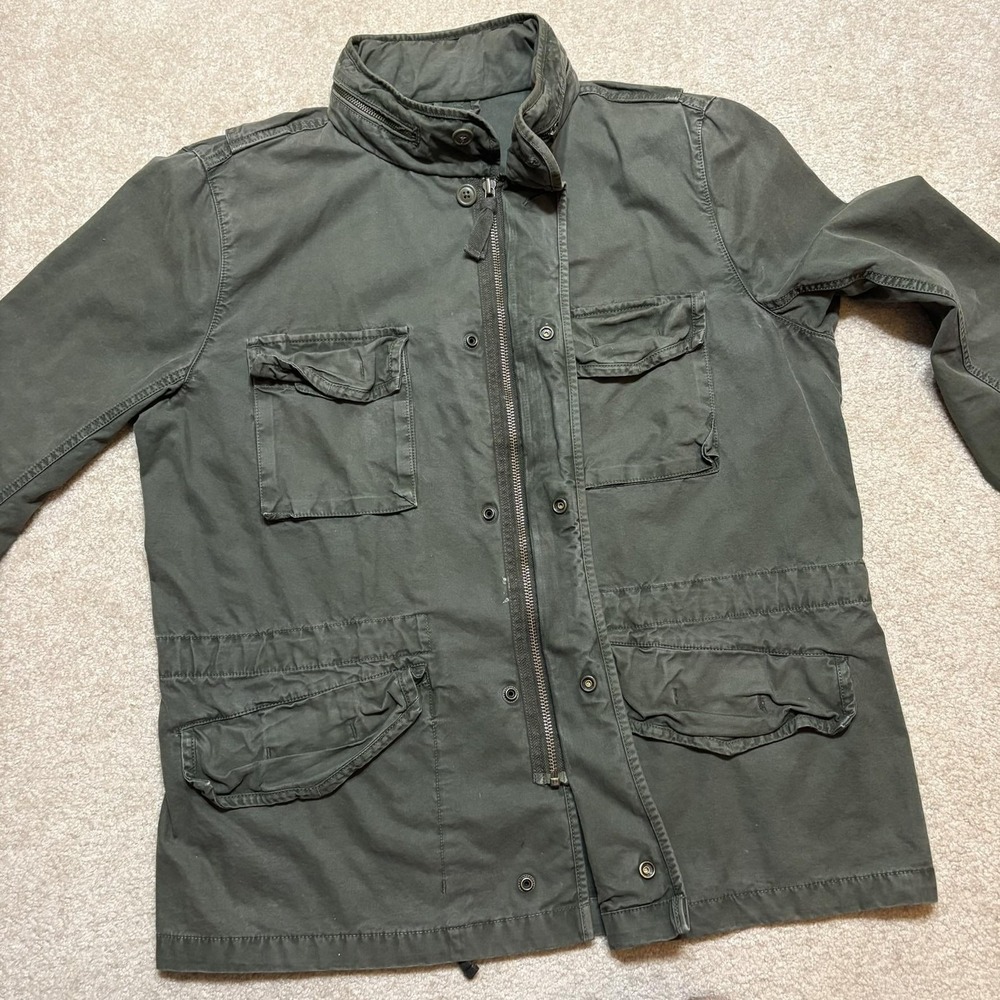 Gap Military Jacket Mens Large Green Fatigue Field Utility Hooded Canvas M-65 - Picture 14 of 16